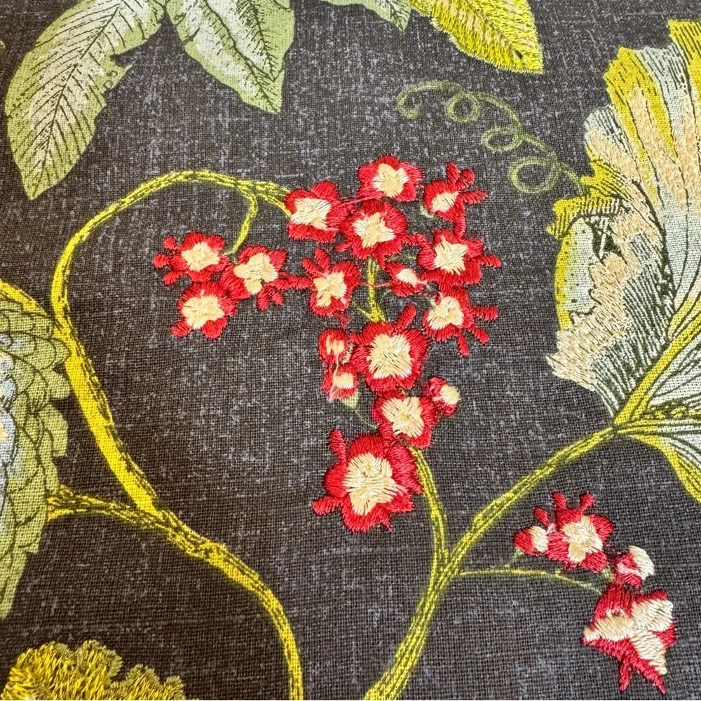 Set of 5 embroidered placemats